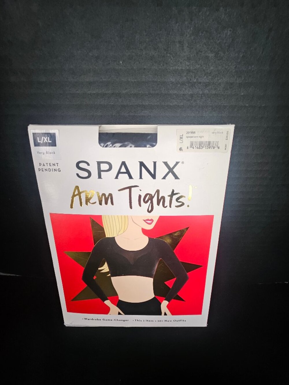 Spanx Size L/XL Very Black Opaque Arm Tight #20155R New in Package
